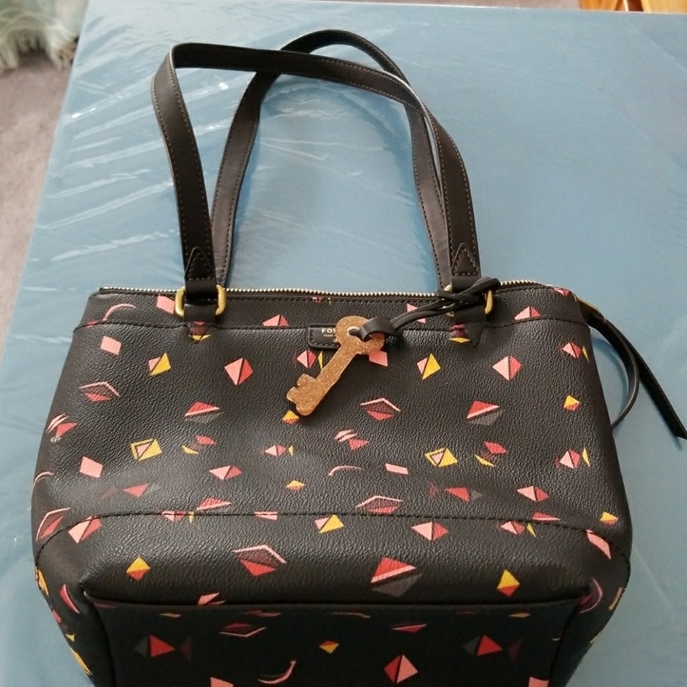 Fossil 1954 Geometric Leather Tote